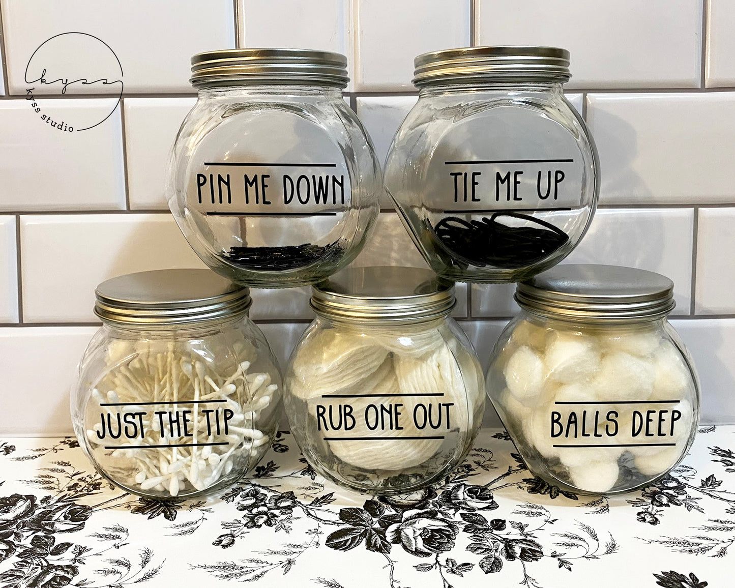 Funny Apothecary Bathroom Jars